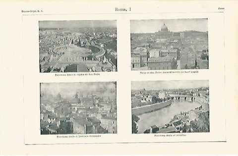 LAMINA ESPASA 16872: Vistas de Roma
