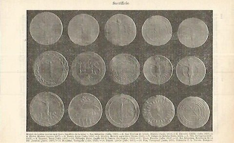 LAMINA ESPASA 17130: Modelos de hostias usadas en la misa