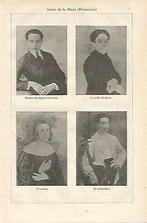 LAMINA ESPASA 18138: Retratos por F. Sainz de la Maza