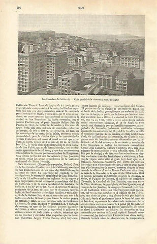 LAMINA ESPASA 18286: Vista parcial de San Francisco California