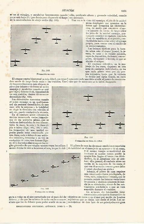 LAMINA ESPASA 19124: Aviacion. Formacion en cuña