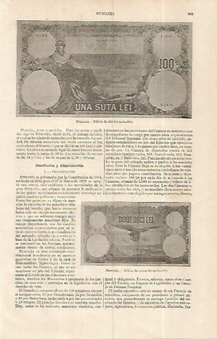 LAMINA ESPASA 19353: Billetes de Rumania