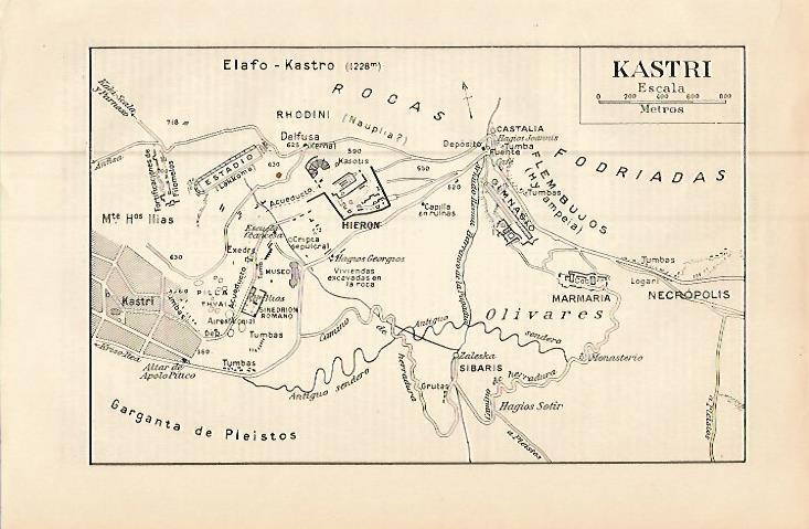 LAMINA ESPASA 9258: Mapa de Kastri Grecia