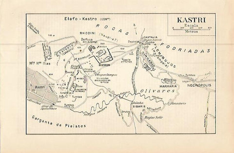 LAMINA ESPASA 9258: Mapa de Kastri Grecia