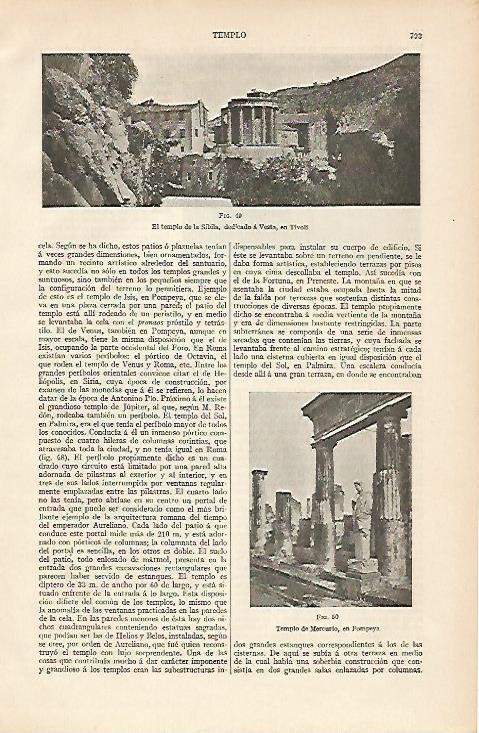 LAMINA ESPASA 2729: Templo de la Sibila de Tivoli
