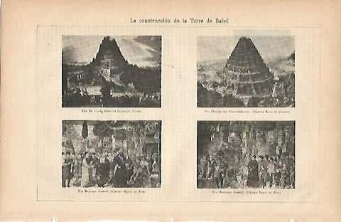 LAMINA ESPASA 9646: Construccion de la Torre de Babel