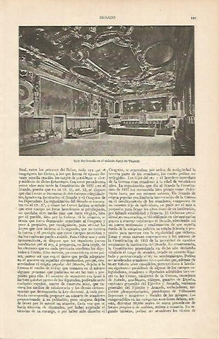 LAMINA ESPASA 621: Sala del Senado del Palacio Ducal de Venecia
