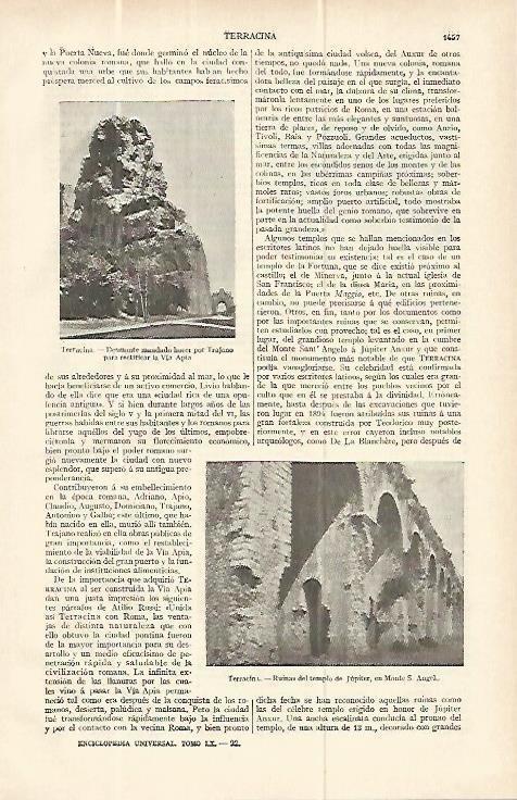 LAMINA ESPASA 13878: Ruinas romanas de Terracina Italia
