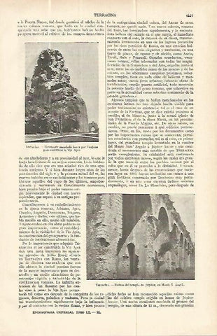 LAMINA ESPASA 13878: Ruinas romanas de Terracina Italia
