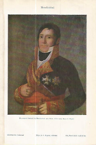 LAMINA ESPASA 17782: El general Mendizabal por Goya
