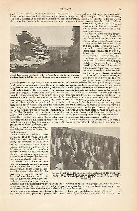 LAMINA ESPASA 5444: Peñascos Castil del Rey en Pajaroncillo Cuenca