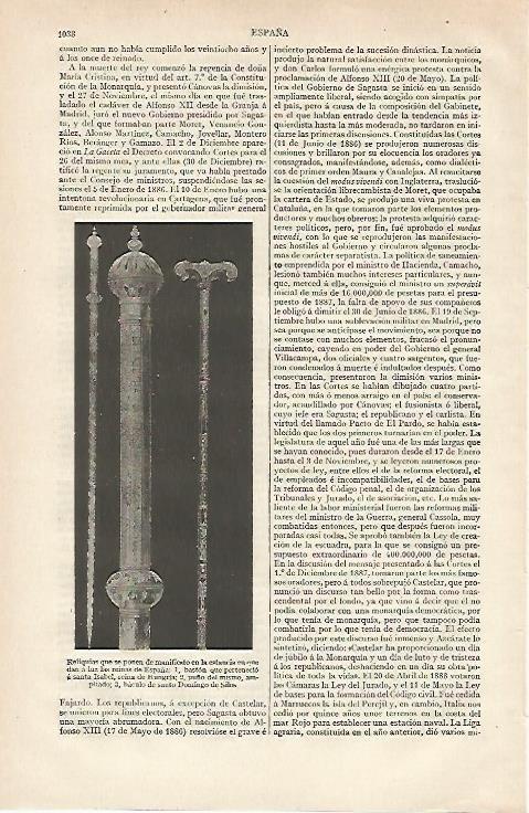 LAMINA ESPASA 19980: Reliquias de Santa Isabel y Santo Domingo de Silos