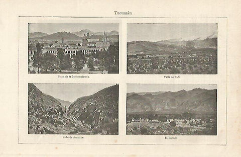 LAMINA ESPASA 20567: Vistas de Tucuman Argentina