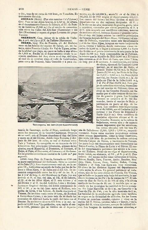 LAMINA ESPASA 20864: Valle superior del Isere en los Alpes