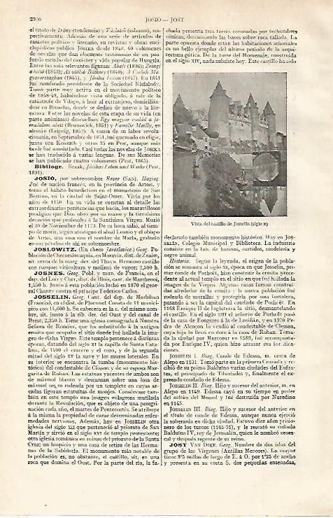 LAMINA ESPASA 21064: Castillo de Josselin Francia