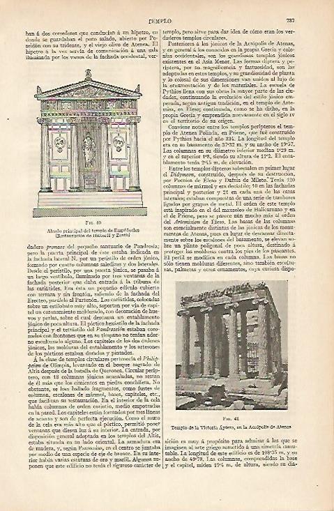 LAMINA ESPASA 2726: Templo de la Victoria Aptera en Atenas