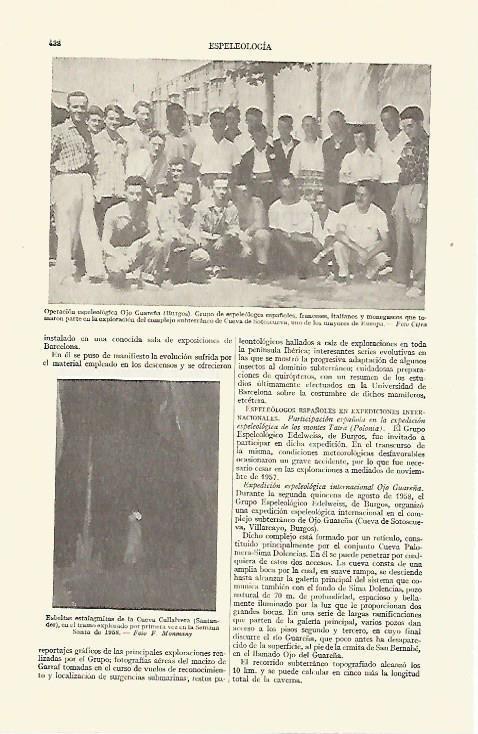 LAMINA ESPASA 21634: Grupo espeleologico Ojo Guareña de Burgos