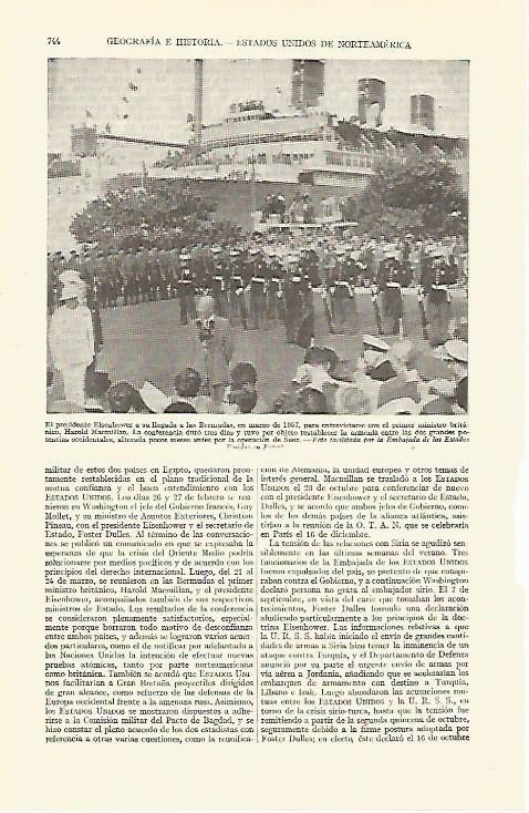 LAMINA ESPASA 21725: Eisenhower en Las Bahamas en 1957