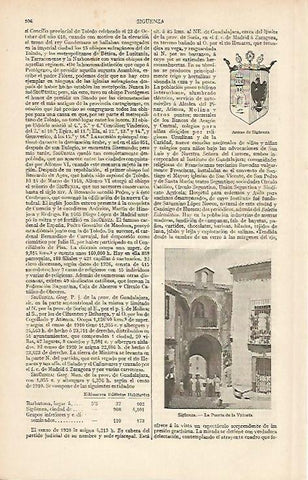 LAMINA ESPASA 2559: Escudo de armas de Siguenza Guadalajara