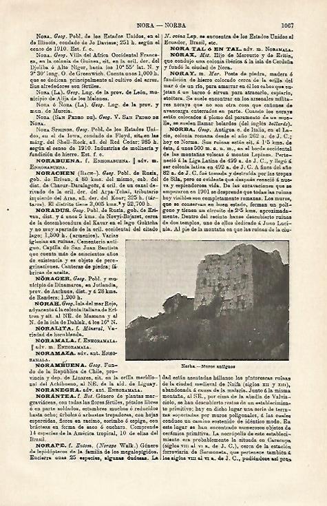 LAMINA ESPASA 20233: Muralla de Norba en Italia