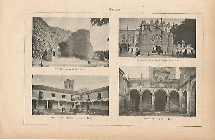 LAMINA ESPASA 11910: Edificios de Burgos