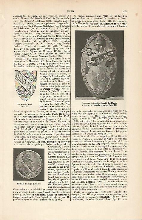 LAMINA ESPASA 6308: Armas de la familia Ciocchi del Monte