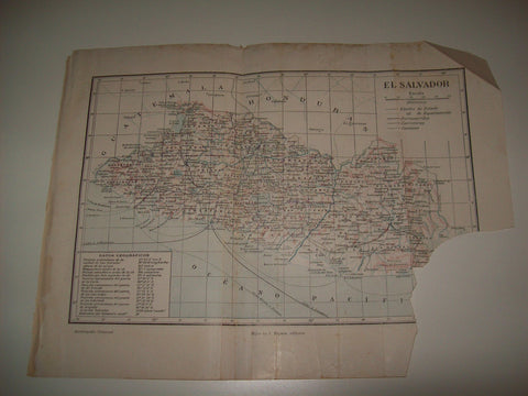 LAMINA ESPASA 6868: Mapa de El Salvador