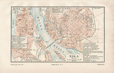 LAMINA ESPASA 6574: Plano de Riga Letonia