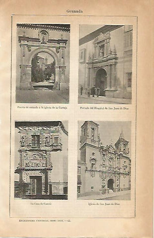LAMINA ESPASA 2179: Puertas de Granada