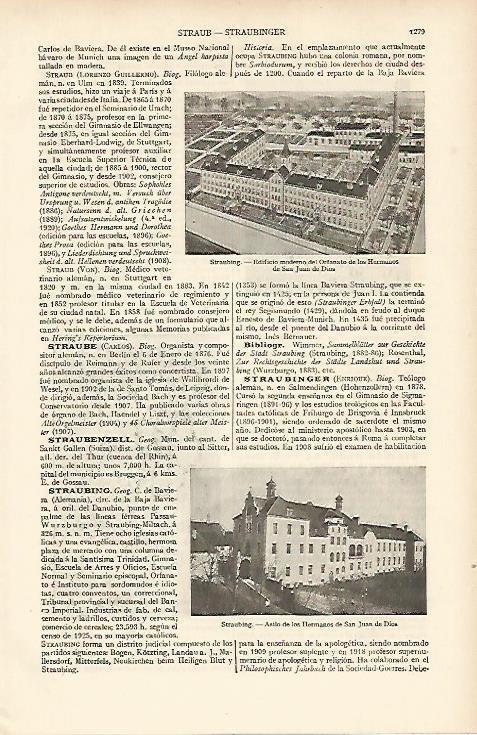 LAMINA ESPASA Alemania 7387: Orfanato y Asilo de Straubing Alemania