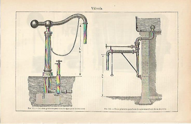 LAMINA ESPASA 4780: Columna y brazo giratorios para boca de agua