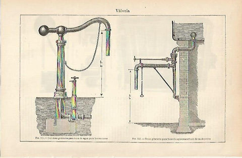 LAMINA ESPASA 4780: Columna y brazo giratorios para boca de agua