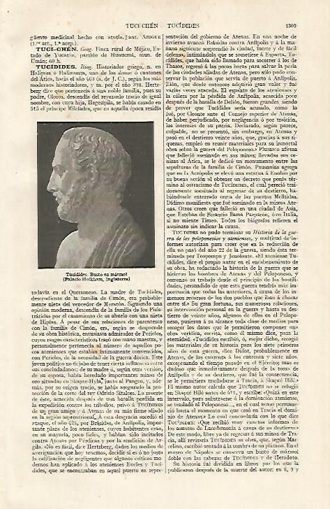 LAMINA ESPASA 20565: Busto de Tucidides