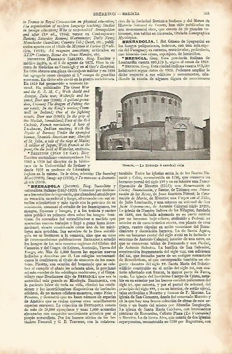 LAMINA ESPASA 8234: Catedral Vieja de Brescia Italia