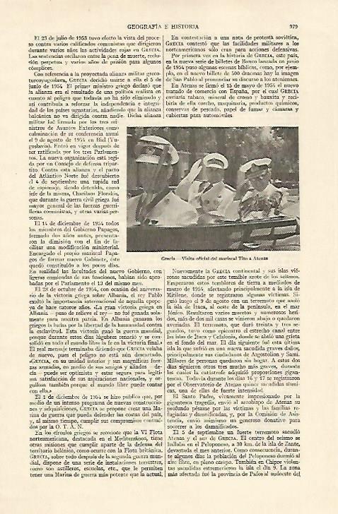 LAMINA ESPASA 22090: El mariscal Tito en Atenas