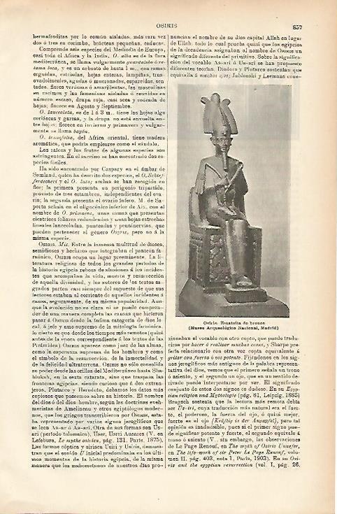 LAMINA ESPASA 7790: Osiris estatua de bronce
