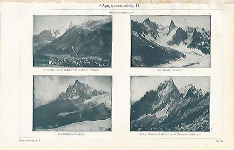 LAMINA ESPASA 15454: Agujas del Montblanc