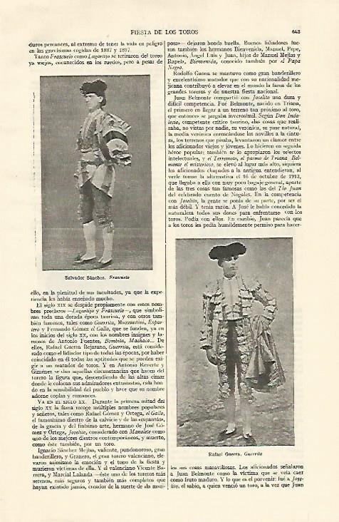 LAMINA ESPASA 21982: Los toreros Frascuelo y Guerrita