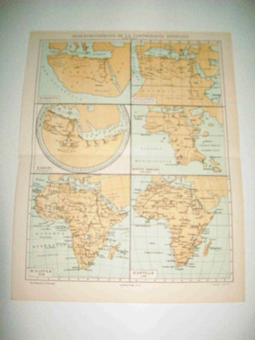 LAMINA ESPASA 15356: Desarrollo de la cartografia de Africa