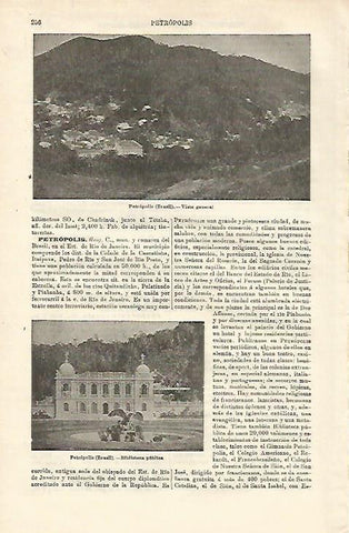 LAMINA ESPASA 23160: Vista de Petropolis Brasil