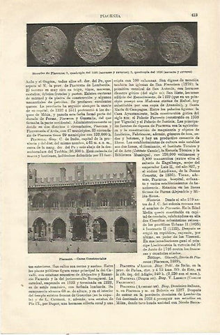 LAMINA ESPASA 23174: Ayuntamiento de Piacenza