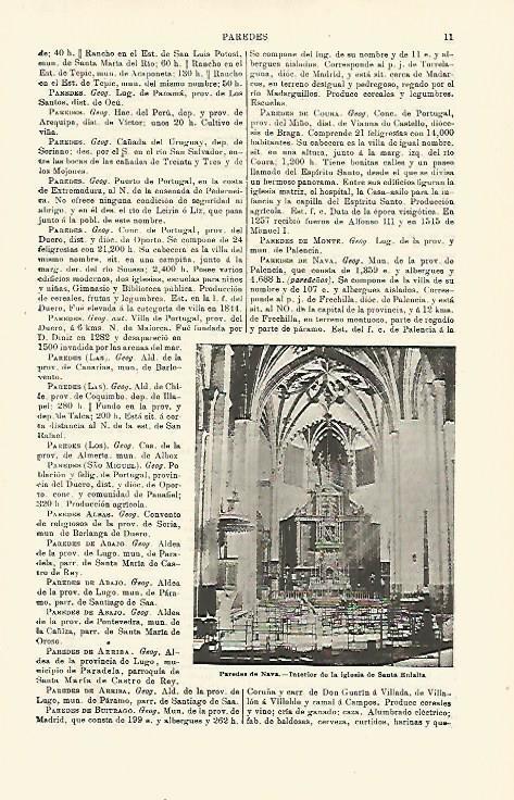 LAMINA ESPASA 23311: Iglesia de Santa Eulalia en Paredes de Nava