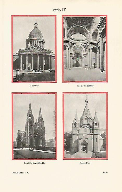 LAMINA ESPASA 23342: Panteon Iglesia Rusa y de Santa Clotilde en Paris