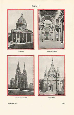 LAMINA ESPASA 23342: Panteon Iglesia Rusa y de Santa Clotilde en Paris