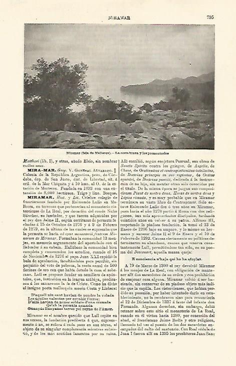 LAMINA ESPASA 24068: Miramar en Mallorca