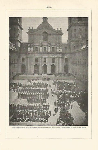 LAMINA ESPASA 24088: Misa en El Escorial