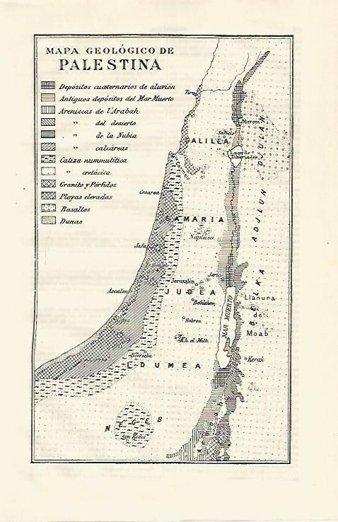 LAMINA ESPASA 24277: Mapa geologico de Palestina