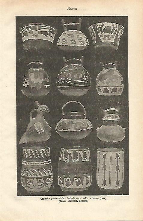 LAMINA ESPASA 24675: Ceramica precolombina de Nazca en Peru