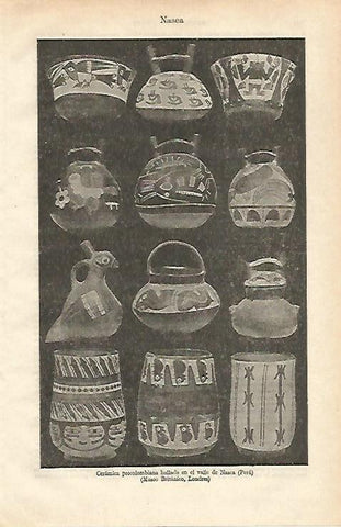LAMINA ESPASA 24675: Ceramica precolombina de Nazca en Peru