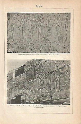 LAMINA ESPASA 6784: Ejemplos de relieves del antiguo Egipto